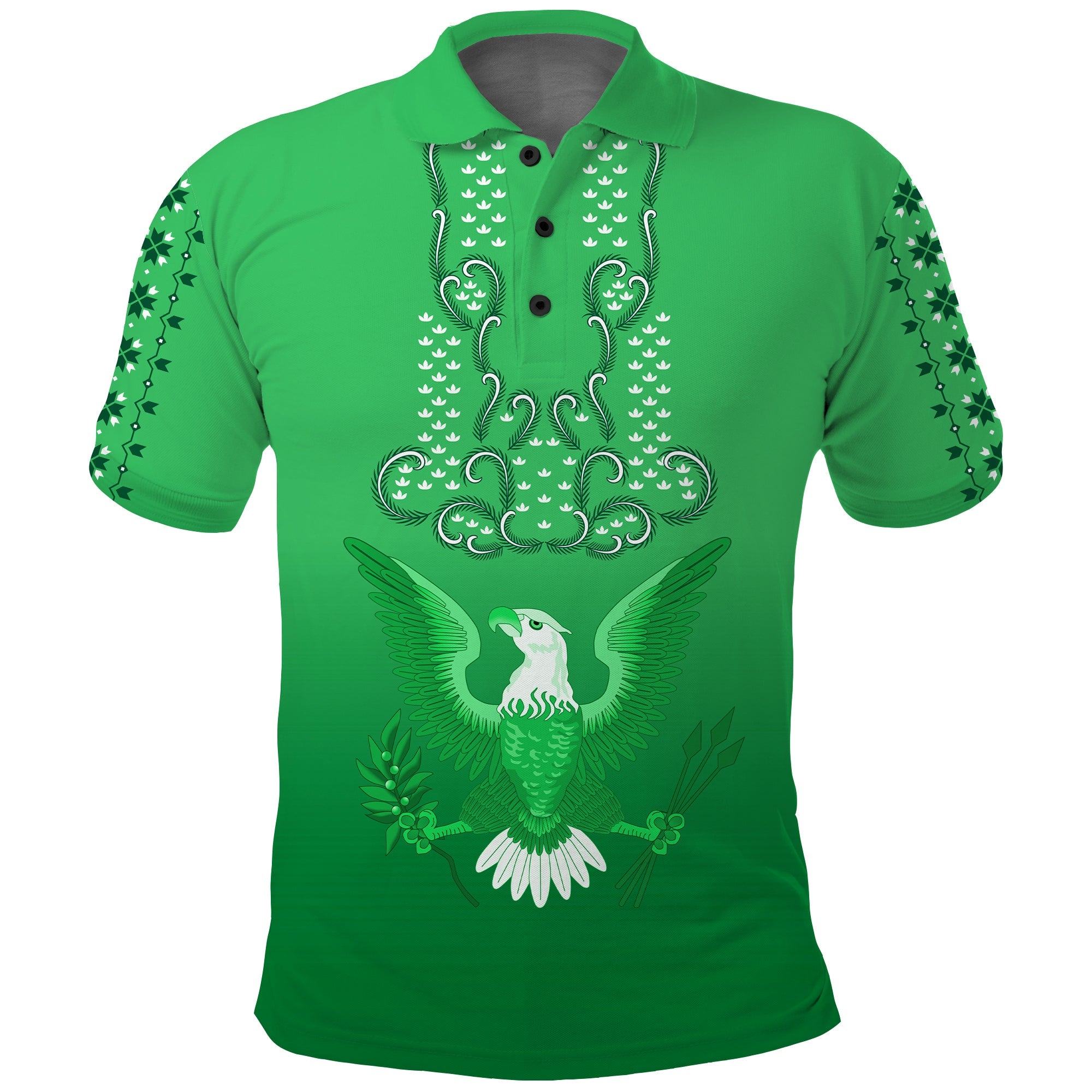 Custom Philippines Polo Shirt Sun Filipino Green Barong LT13 - Wonder Print Shop