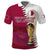 (Custom Text And Number) Qatar Football Polo Shirt Champions Qatari Al Janoub Stadium WC 2022 - Wonder Print Shop