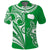 (Custom Text and Number) Rarotonga Cook Islands Polo Shirt Turtle and Map Style Green LT13 - Wonder Print Shop