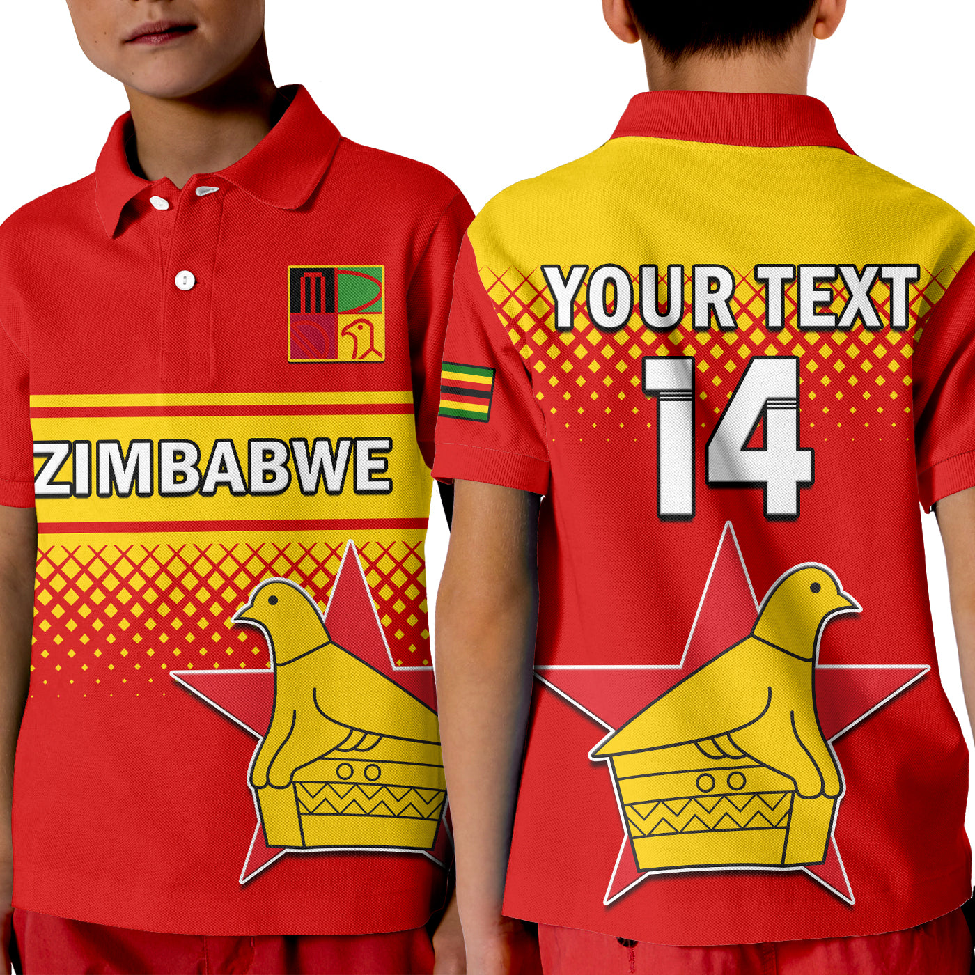 custom-text-and-number-zimbabwe-cricket-polo-shirt-kid-the-chevrons-odi-style