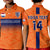 (Custom Text And Number) Netherlands Football Polo Shirt KID Holland Football 2022 - Wonder Print Shop