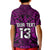 Custom Text and Number New Zealand Silver Fern Rugby Polo Shirt KID All Black Purple NZ Maori Pattern LT13 - Wonder Print Shop