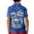 Samoa Rugby Polo Shirt Manu Samoa Polynesian Hibiscus Blue Style - Wonder Print Shop