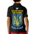 Ukraine Polo Shirt KID Ukraine Gold Trident Slava Ukraini Black - Wonder Print Shop