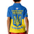 Ukraine Polo Shirt KID Ukraine Gold Trident Slava Ukraini Blue - Wonder Print Shop