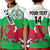 (Custom Text And Number) Wales Football Polo Shirt KID Come On Welsh Dragons With Celtic Knot Pattern - Wonder Print Shop