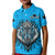 Custom Canada Maple Leaf Polo Shirt Blue Haida Wolf LT13 - Wonder Print Shop