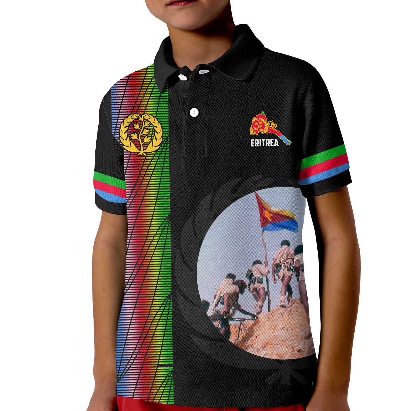 Eritrea EPLF Polo Shirt KID Spirit Eritrean LT13 - Wonder Print Shop