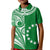 (Custom Text and Number) Cook Islands Tatau Polo Shirt KID Symbolize Passion Stars Version Green LT13 - Wonder Print Shop