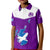 Scotland Rugby Polo Shirt KID Map Of Scotland Thistle Purple Version - Wonder Print Shop