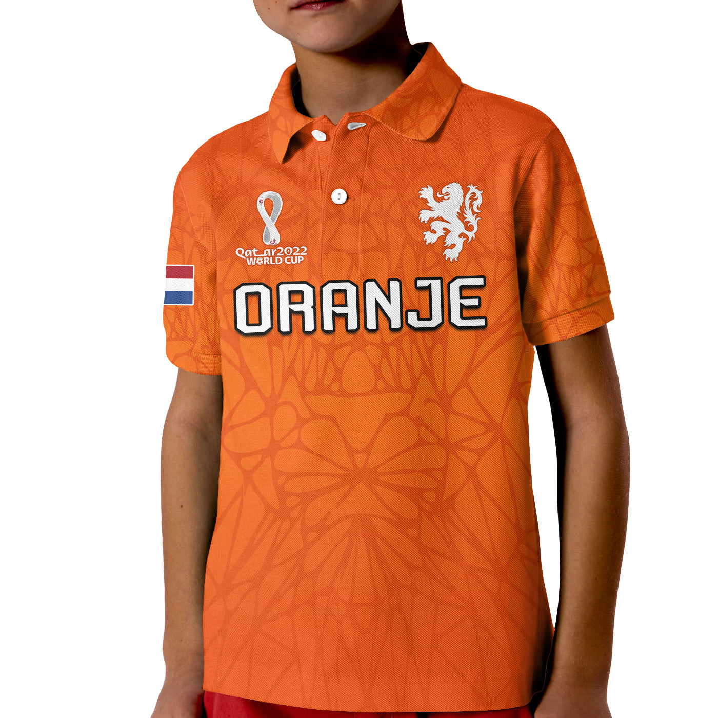 Netherlands Football Polo Shirt KID 2022 Soccer World Cup Oranje Champions LT13 - Wonder Print Shop