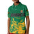 (Custom Text and Number) Jamaica Athletics Polo Shirt KID Jamaican Flag With African Pattern Sporty Style - Wonder Print Shop