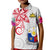 Custom Philippines Polo Shirt Sun Filipino Polynesian mix Flowers White Vibe LT13 - Wonder Print Shop