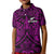 New Zealand Silver Fern Rugby Polo Shirt All Black Purple NZ Maori Pattern LT13 - Wonder Print Shop