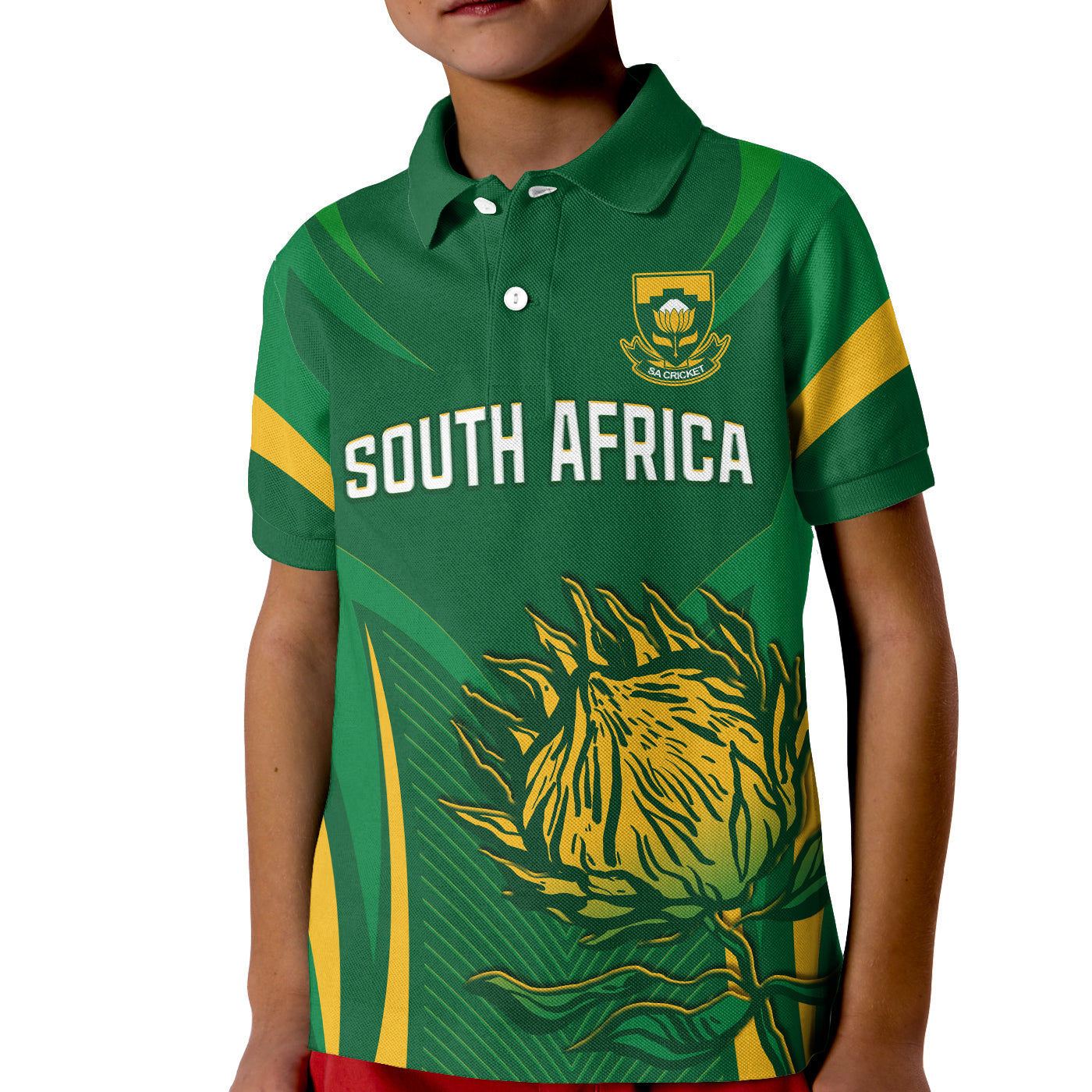 South Africa Cricket Polo Shirt KID Proteas Champion LT13 - Wonder Print Shop