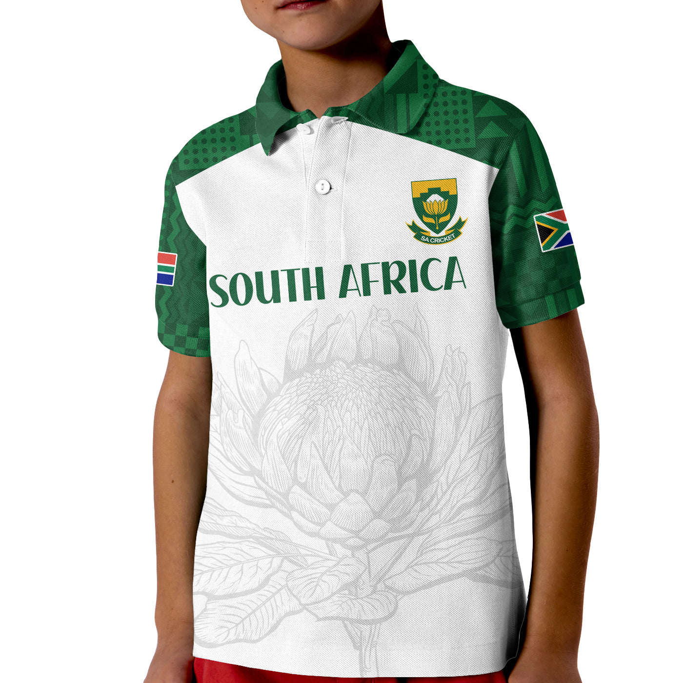 South Africa Cricket Polo Shirt KID Go Proteas Boxing Day Test LT13 - Wonder Print Shop