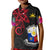 Custom Philippines Polo Shirt Sun Filipino Polynesian mix Flowers Black Vibe LT13 - Wonder Print Shop