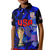 (Custom Text And Number) USA Football Polo Shirt KID The Yanks Champions WC 2022 - Wonder Print Shop