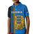 Custom Estonia Polo Shirt KID Happy Estonian Independence Day With Coat Of Arms - Wonder Print Shop