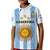 (Custom Text And Number) Argentina Football Polo Shirt KID World Cup La Albiceleste 3rd Champions Proud - Wonder Print Shop
