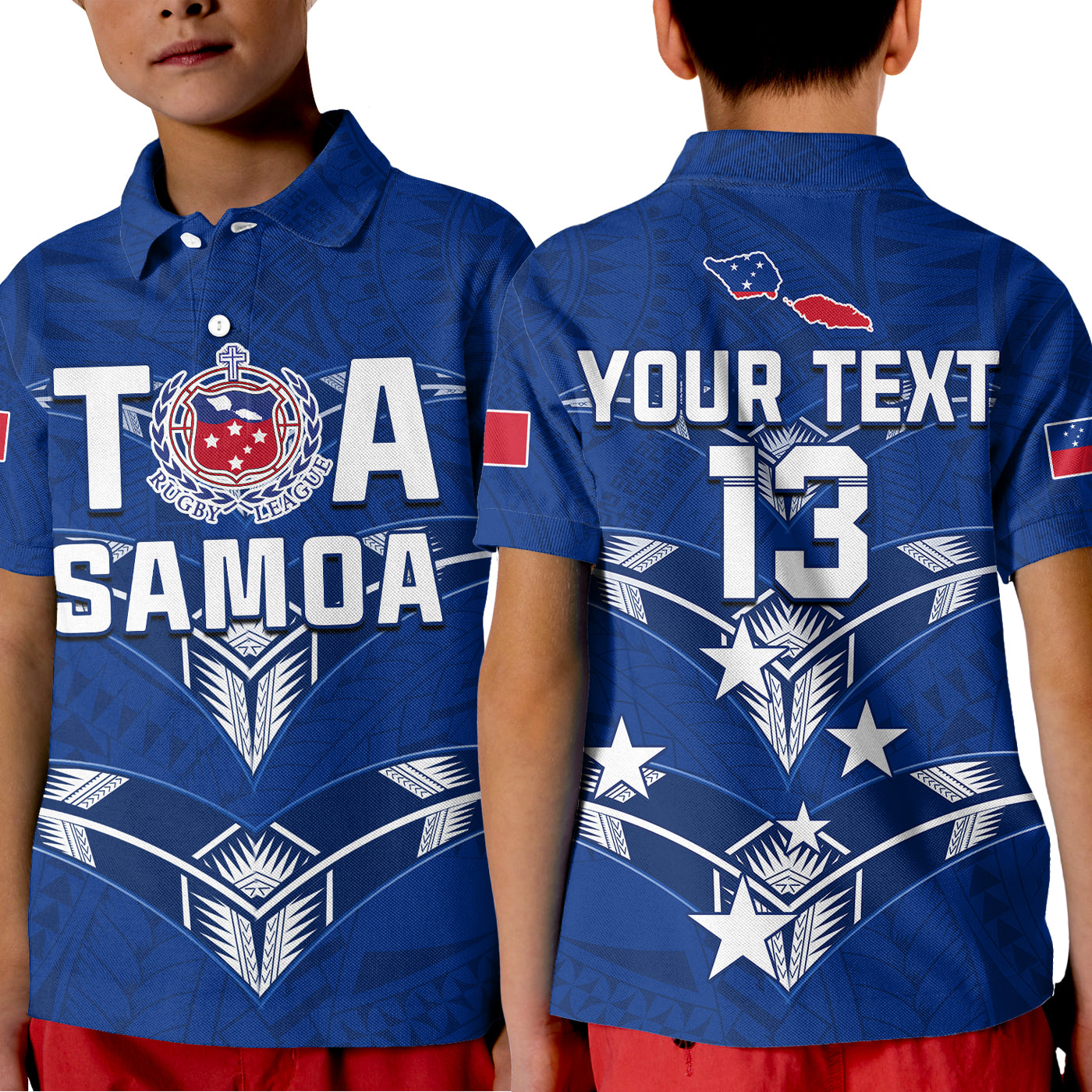 custom-personalise-text-and-number-toa-samoa-rugby-polo-shirt-kid-siamupini-proud-blue