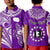 (Custom Text and Number) Rarotonga Cook Islands Polo Shirt Turtle and Map Style Purple LT13 - Wonder Print Shop