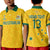 (Custom Text and Number) Australia Soccer Polo Shirt KID World Cup Football 2022 Socceroos with Kangaroos LT13 - Wonder Print Shop