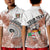 Custom Fiji Tapa Polo Shirt KID White Fijian Masi Be Loved Hibiscus LT13 - Wonder Print Shop