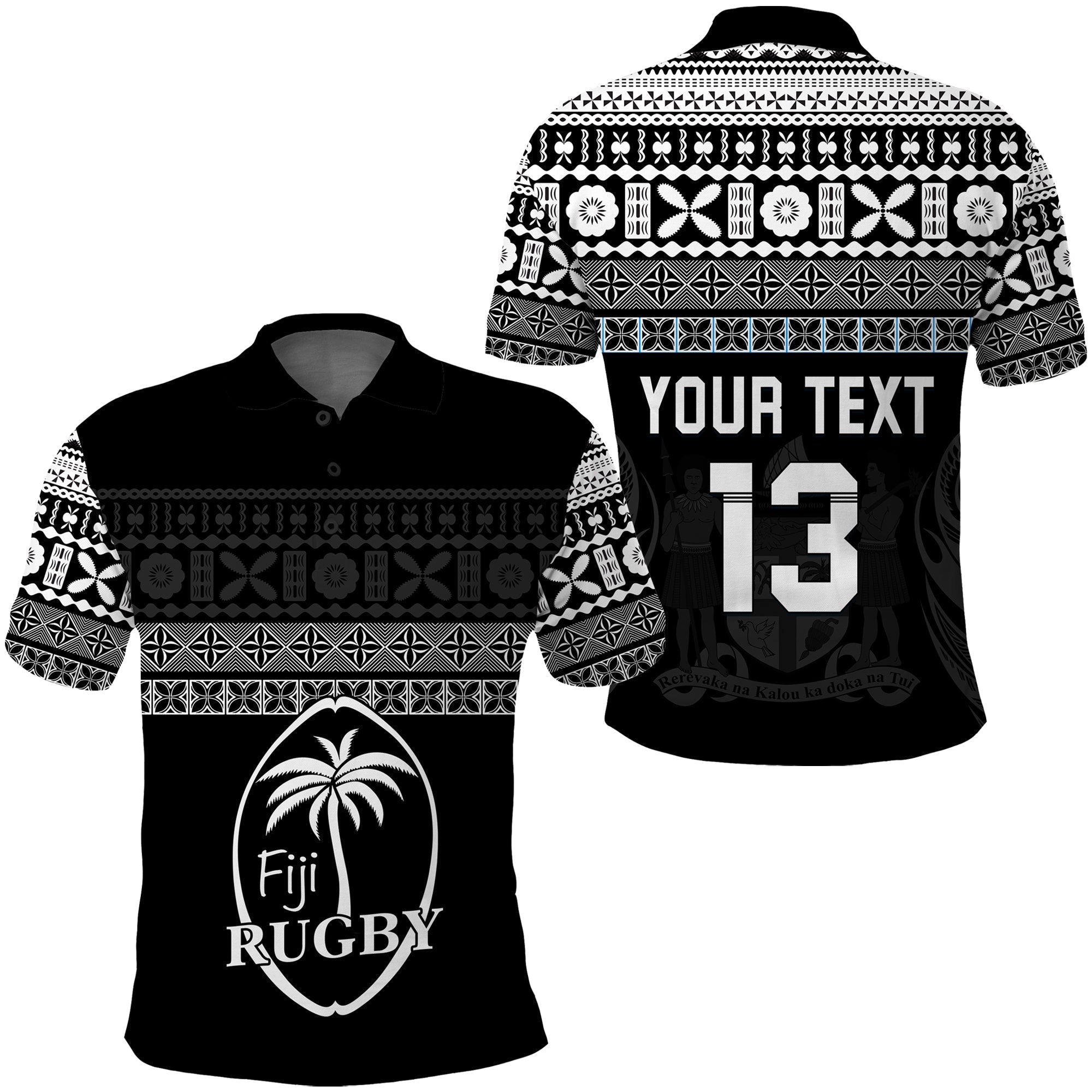 (Custom Text and Number) Fiji Rugby Polo Shirt Lifestyle 2022 Flying Fijians LT13 - Wonder Print Shop