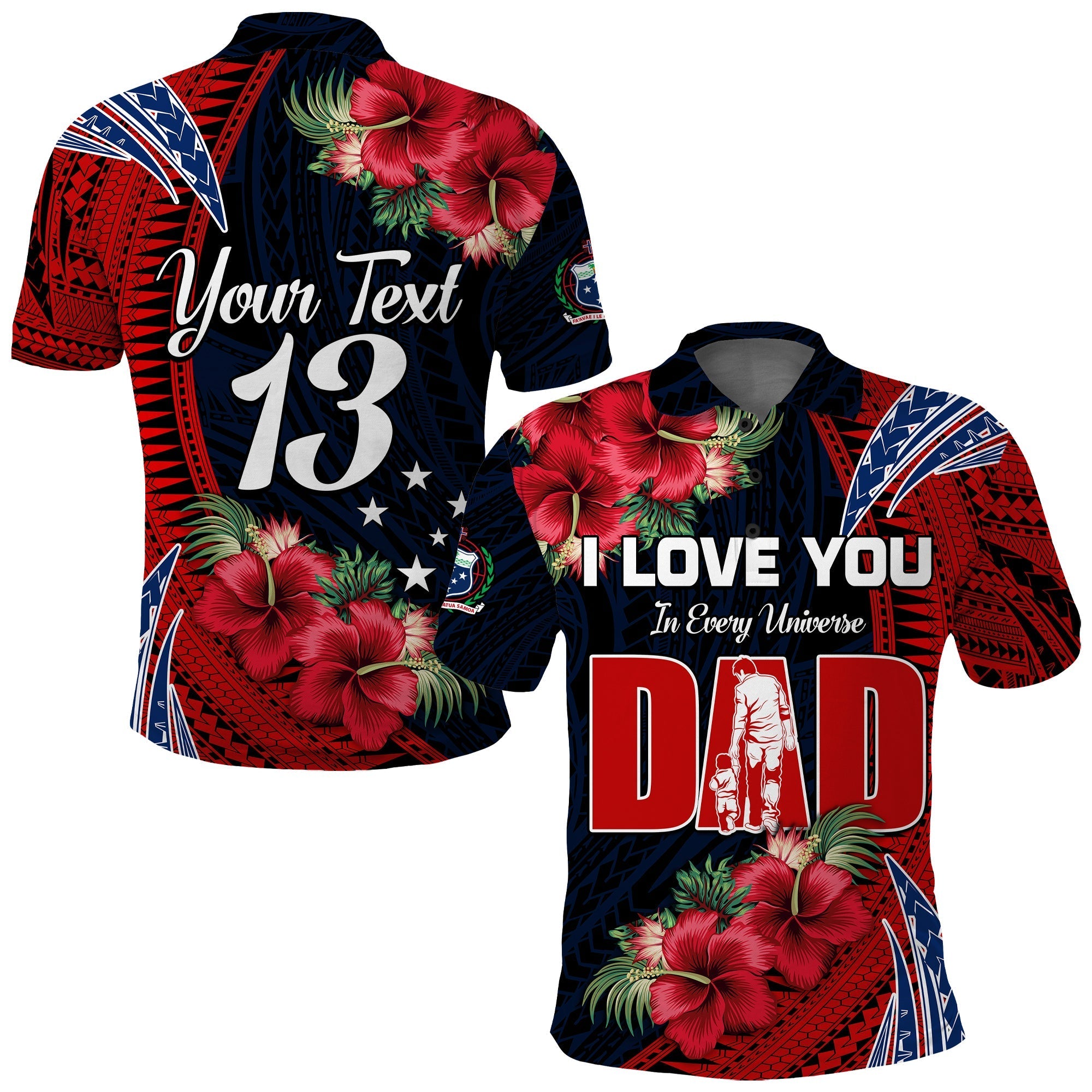 (Custom Text and Number) Samoa Fathers Day Polo Shirt Polynesian Best Dad Ever LT13 - Wonder Print Shop