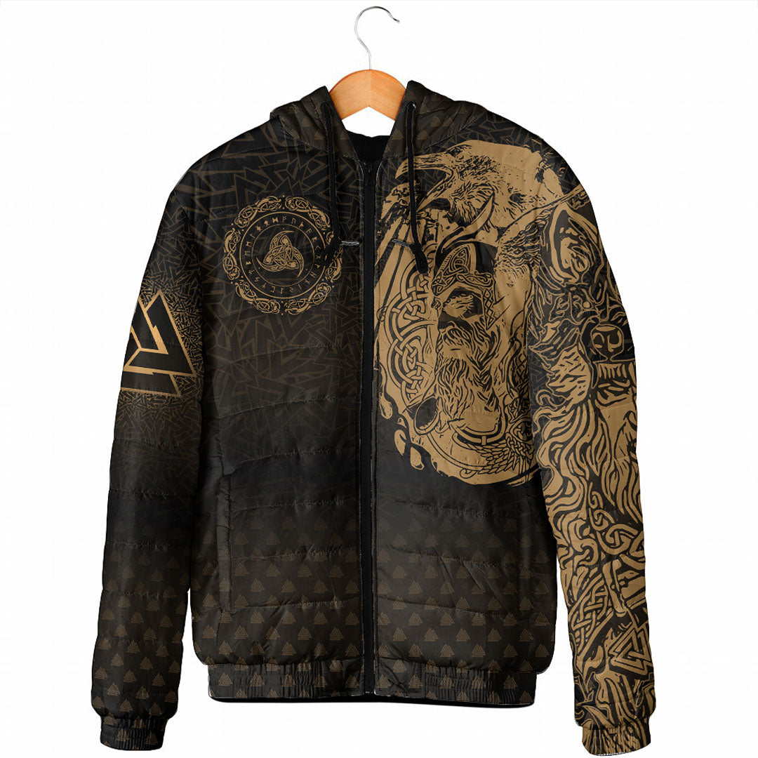 viking-clothing-viking-odin-raven-tattoo-style-gold-version-padded-hooded-jacket