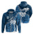 Custom Tapa Pattern with Palm Tree Fiji Rugby Zip Up Hoodie - Wonder Print Shop