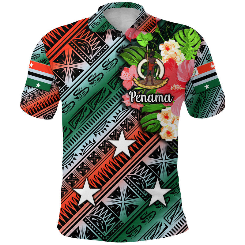 Custom Penama Vanuatu Polo Shirt Independence Be Proud LT8 - Wonder Print Shop