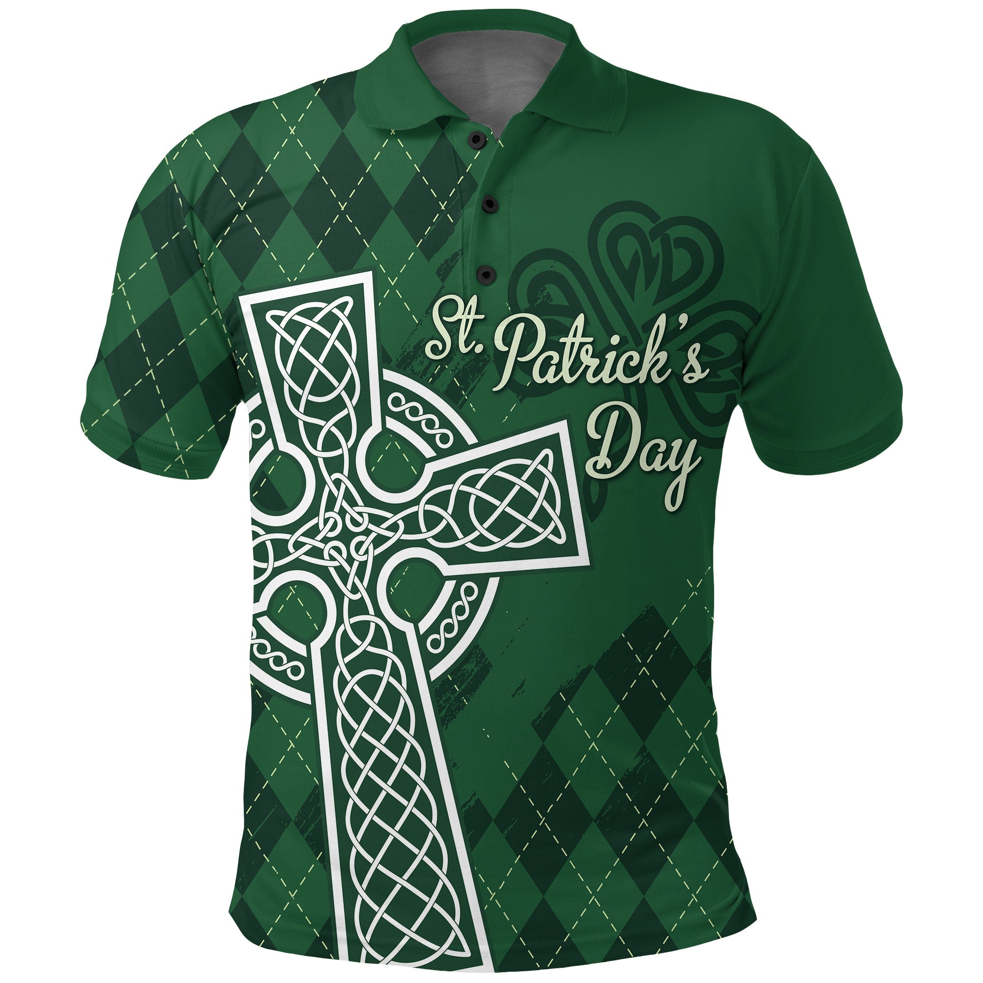 Irish Polo Shirt St. Patrick Day Mix Celtic Cross - Wonder Print Shop