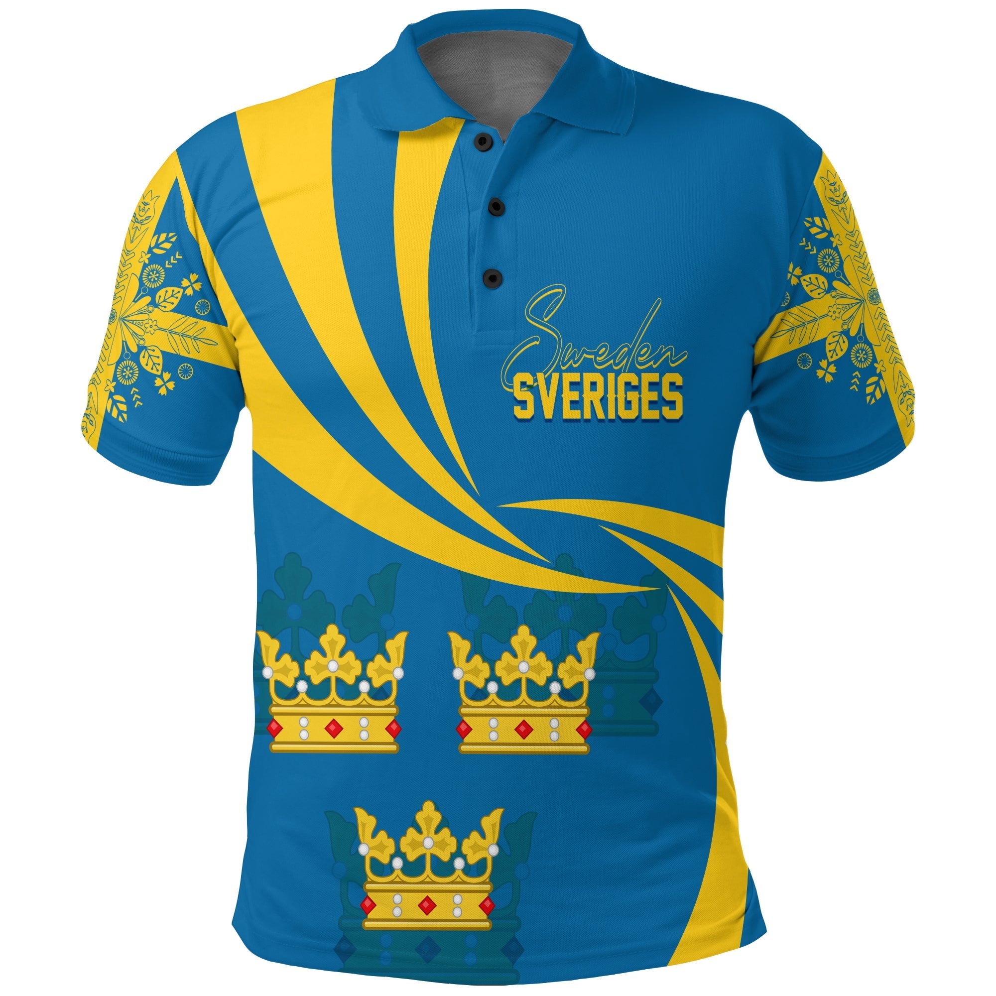 sweden-three-crowns-personalised-polo-shirt-heja-sverige