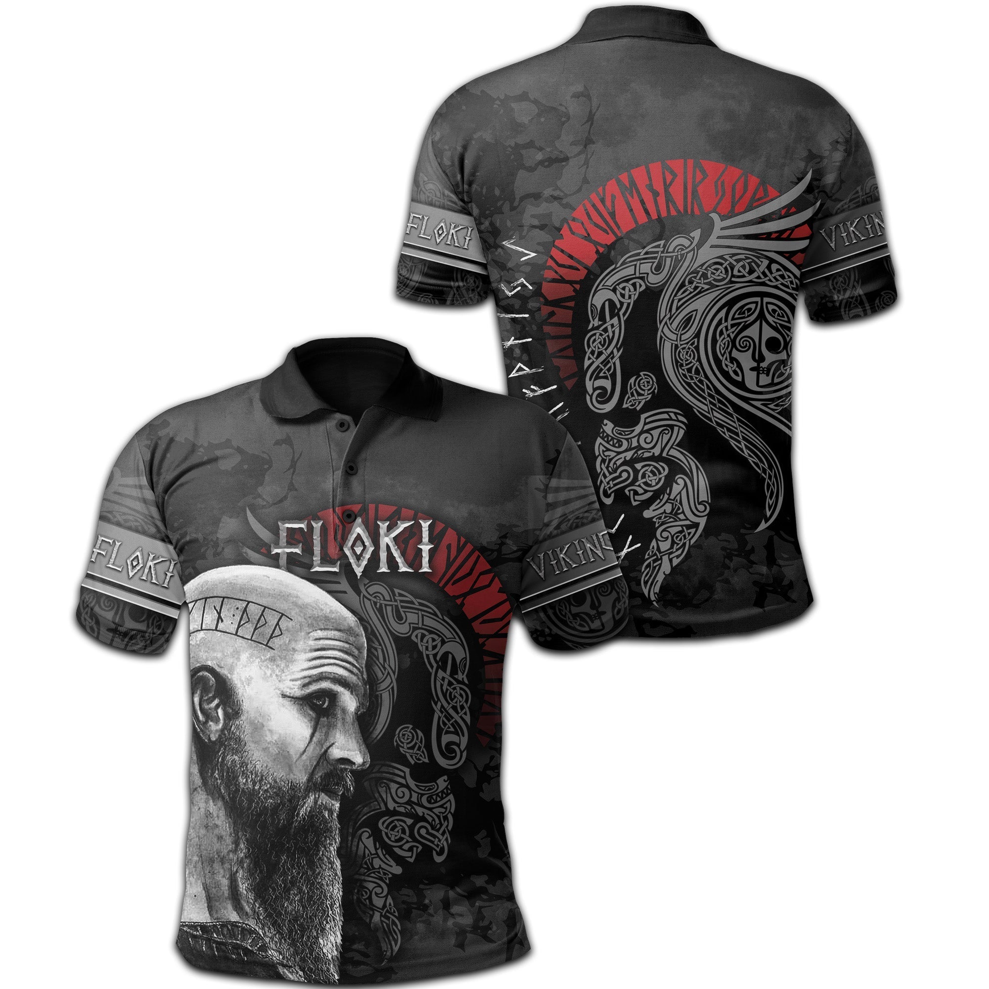 Viking Polo Shirt Floki Art RLT12 - Wonder Print Shop