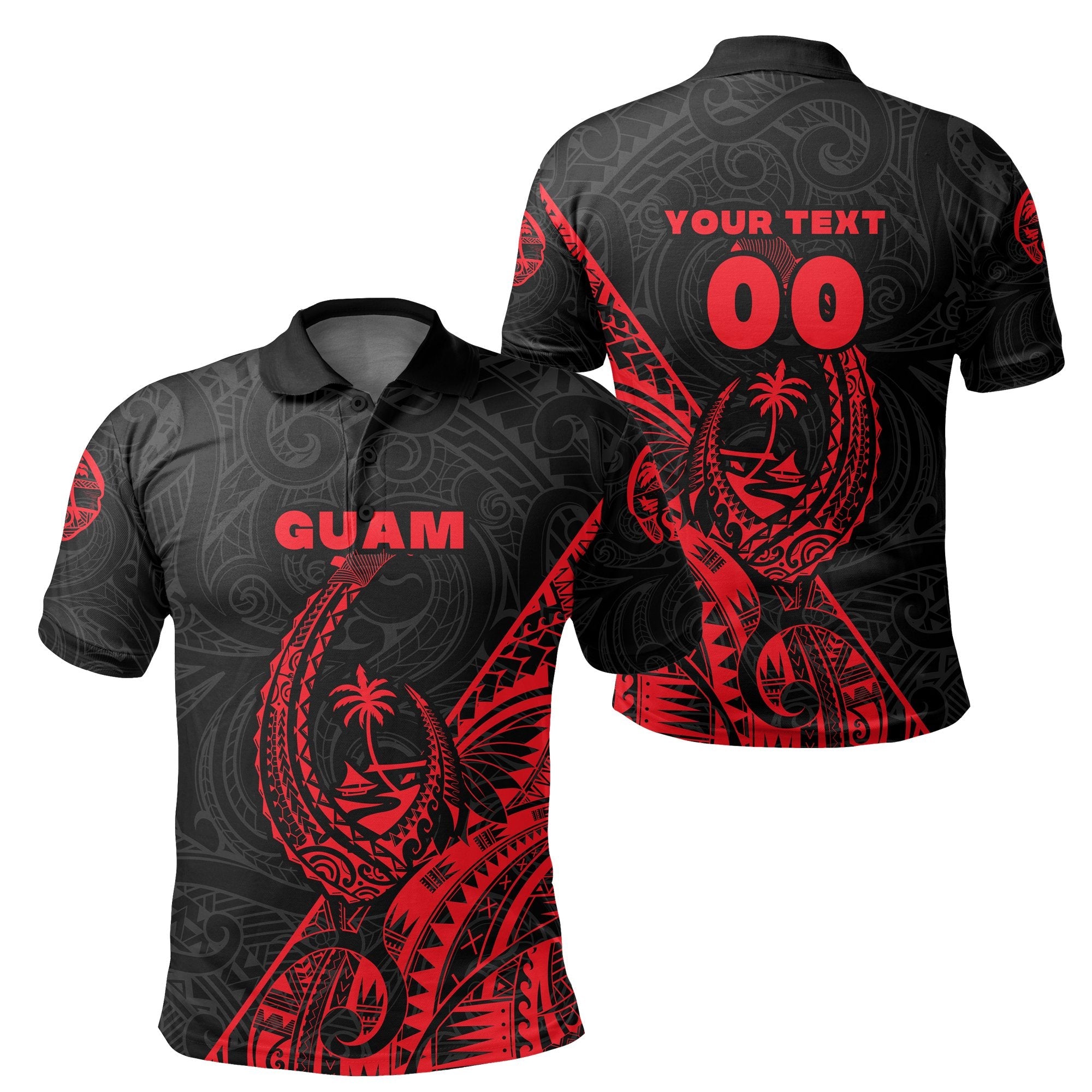 custom-personalised-guam-rugby-polo-shirt-polynesian-patterns-style-red