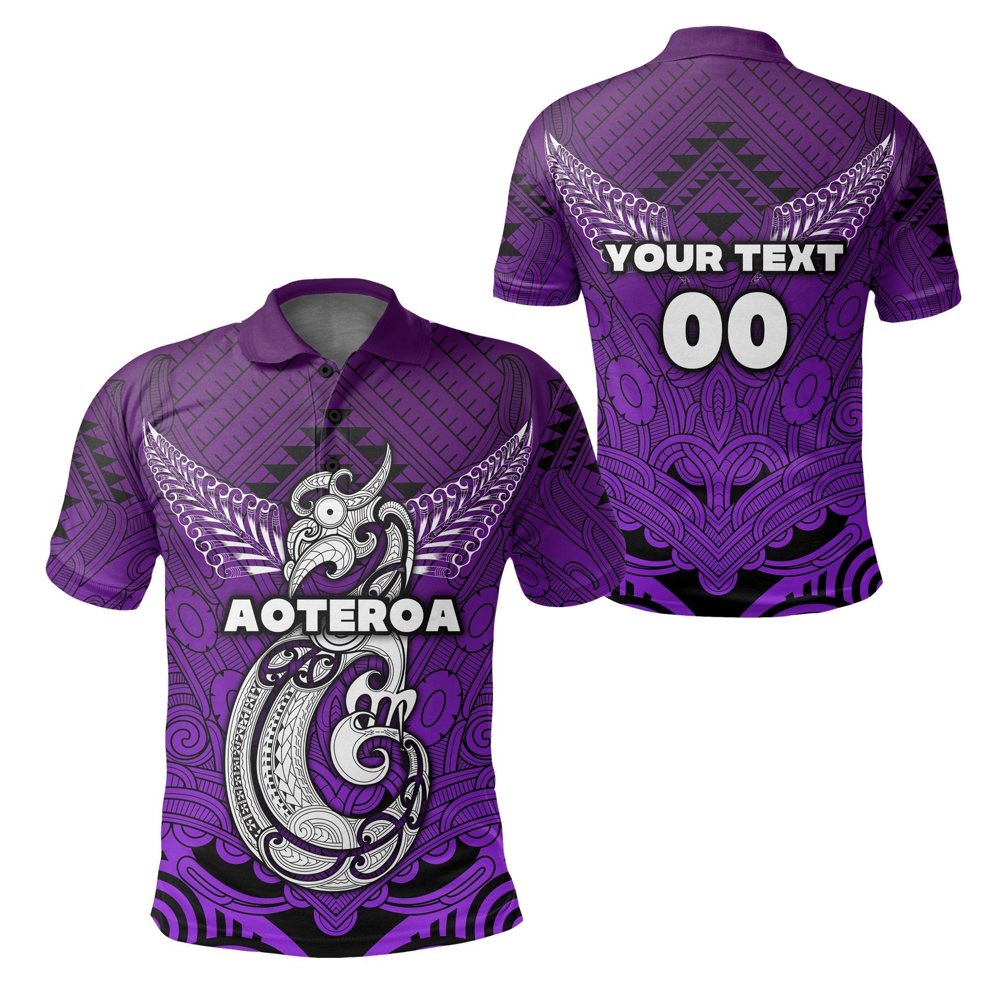 Custom Maori Aotearoa Manania Polo Shirt Simple Sport Style Purple LT16 - Wonder Print Shop