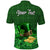 Custom St Patricks Day Polo Shirt Green Leprechaun Hat With Clover Leaf No2 - Wonder Print Shop