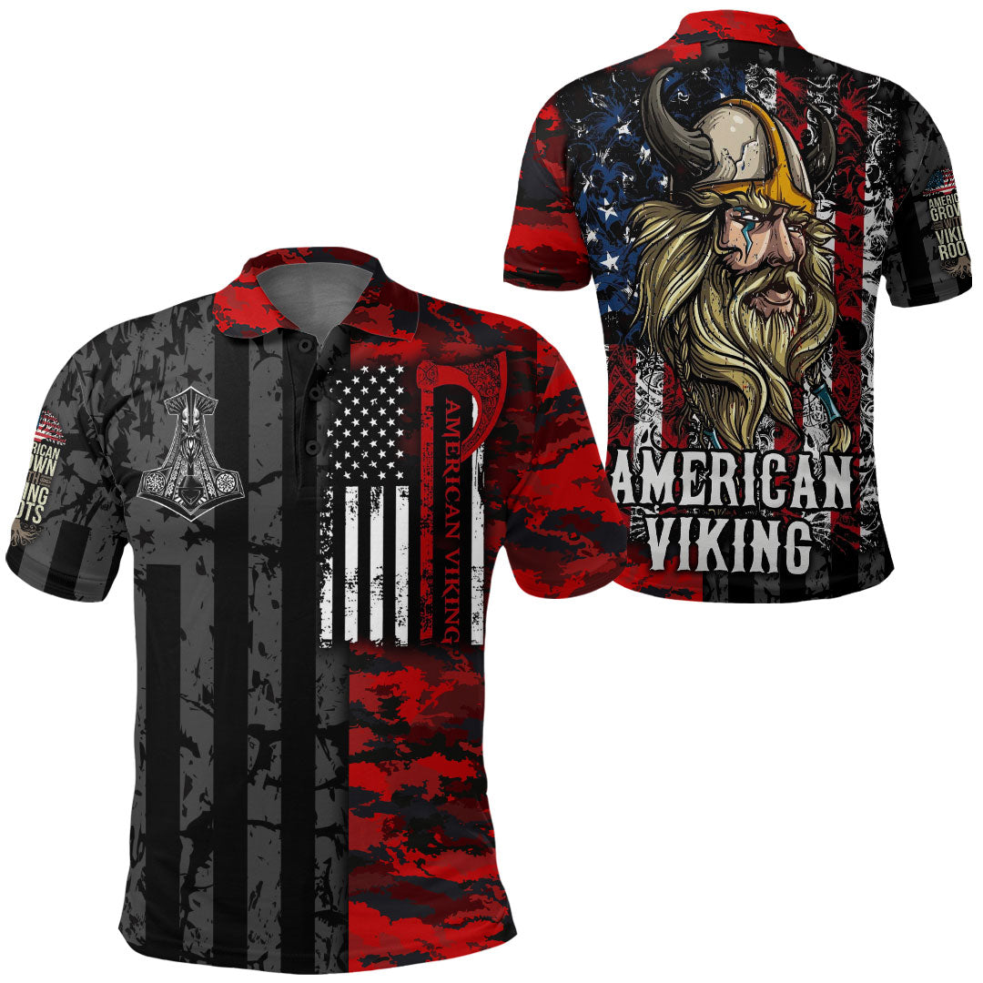 Viking Clothing American Viking Polo Shirt RLT12 - Wonder Print Shop