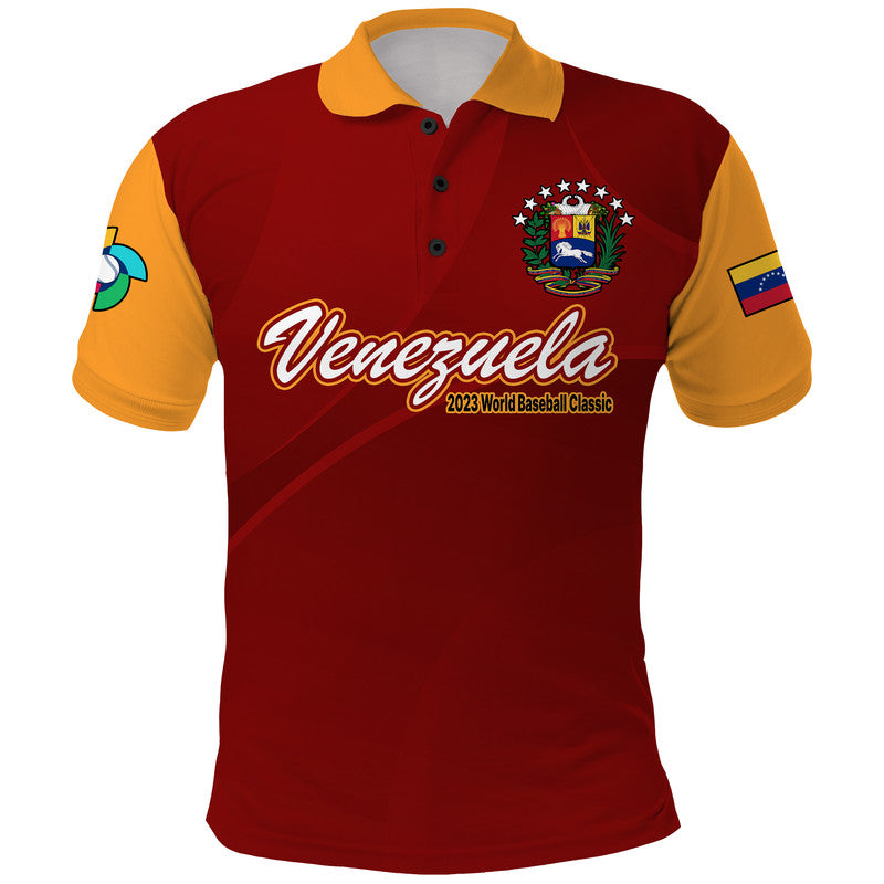 Venezuela Baseball Polo Shirt 2023 Venezuela Coat Of Arms - Wonder Print Shop