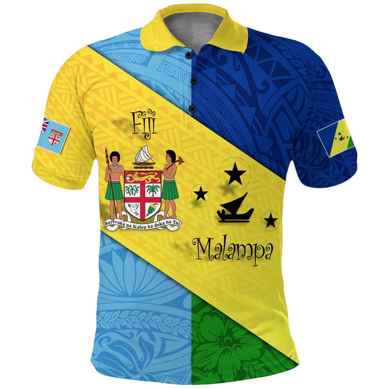 Custom Malampa Fiji Day Polo Shirt Polynesian Line Arty Style - Wonder Print Shop