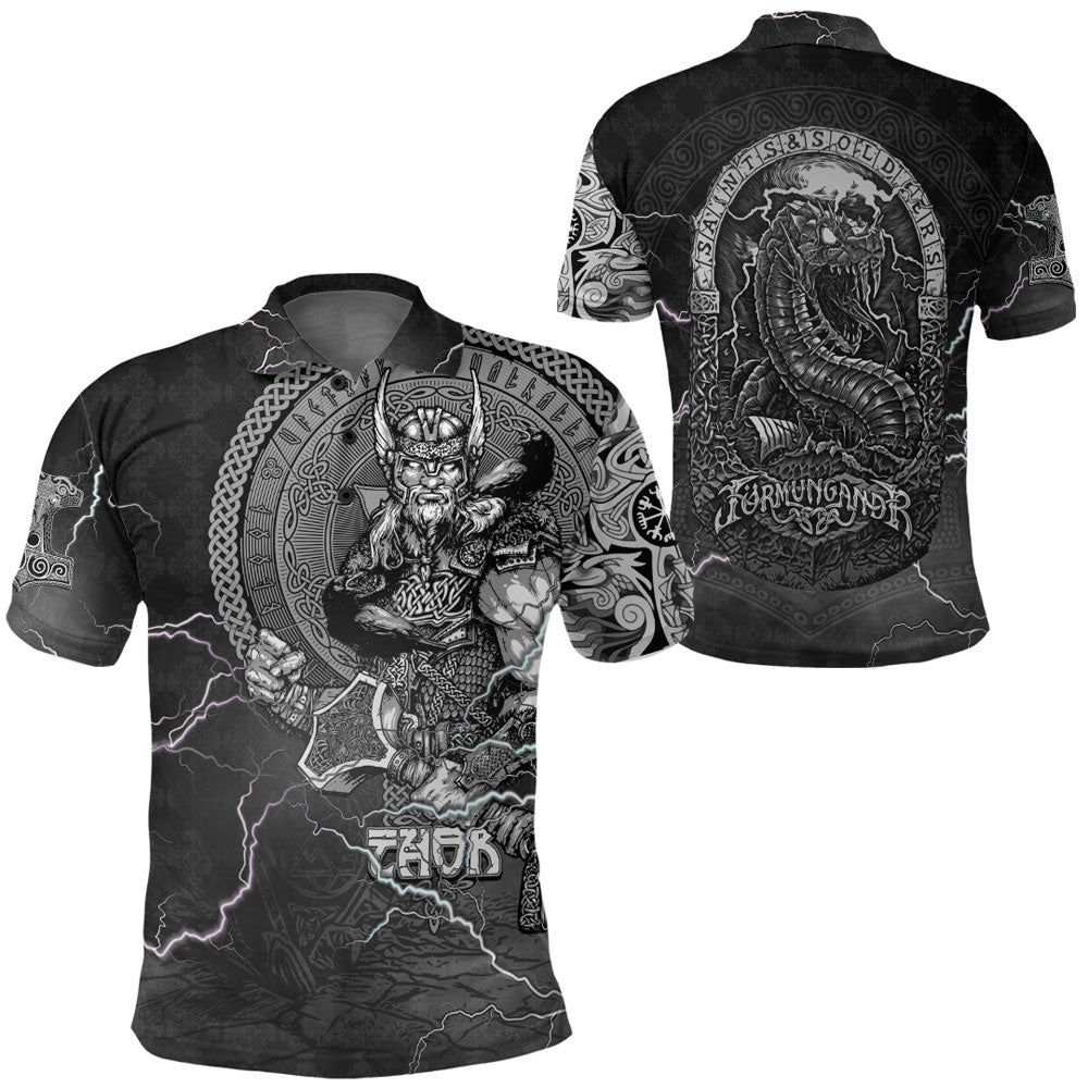 Viking Clothing Thor and Jormungand Polo Shirt RLT12 - Wonder Print Shop