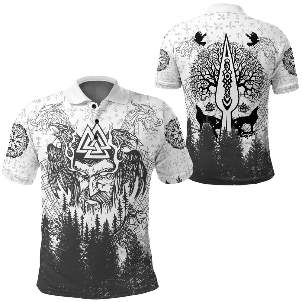 Viking Clothing Viking Odin and Raven Forest Polo Shirt RLT12 - Wonder Print Shop