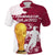 Qatar Football WC 2022 Polo Shirt The Maroon Flag Style - Wonder Print Shop