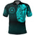 Viking Clothing Viking Odin Raven Tattoo Style Cyan Version Polo Shirt RLT12 - Wonder Print Shop