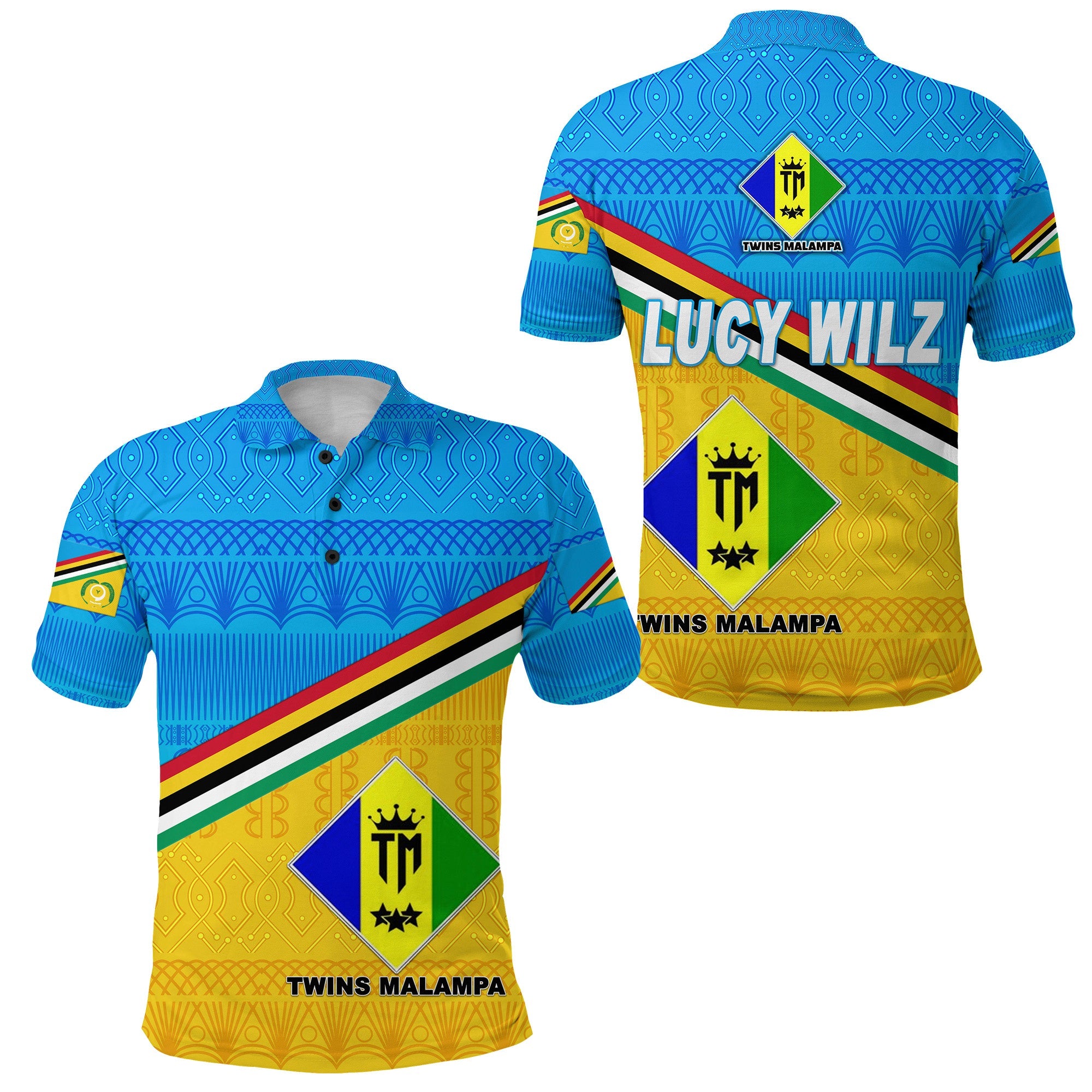 Lucy Wilz Torba Province Polo Shirt Vanuatu Pattern Traditional Style NO.1 LT8 - Wonder Print Shop