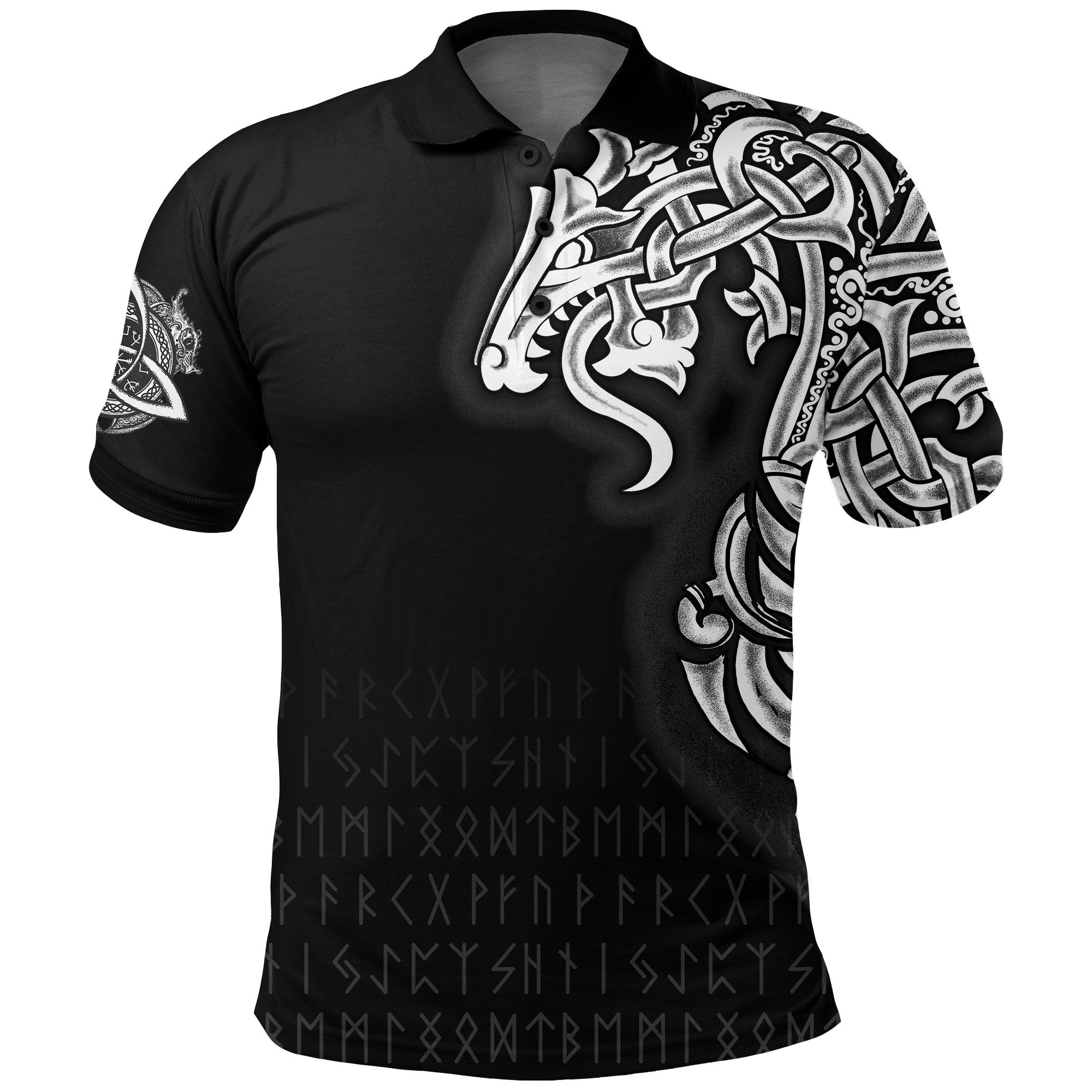 Viking Polo Shirt Best Jormungand Tattoo Style RLT12 - Wonder Print Shop