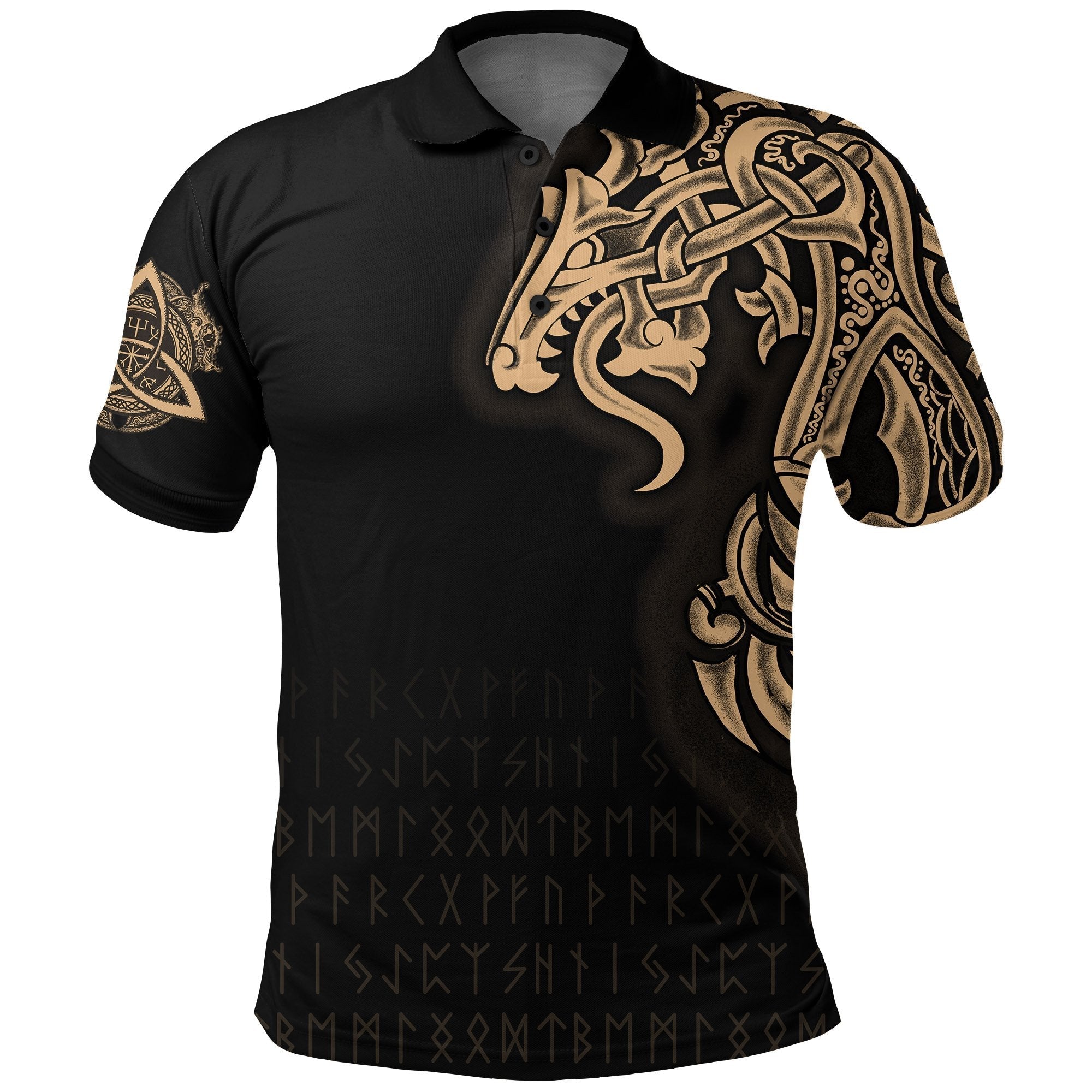 Viking Polo Shirt Best Jormungand Tattoo Style RLT12 - Wonder Print Shop