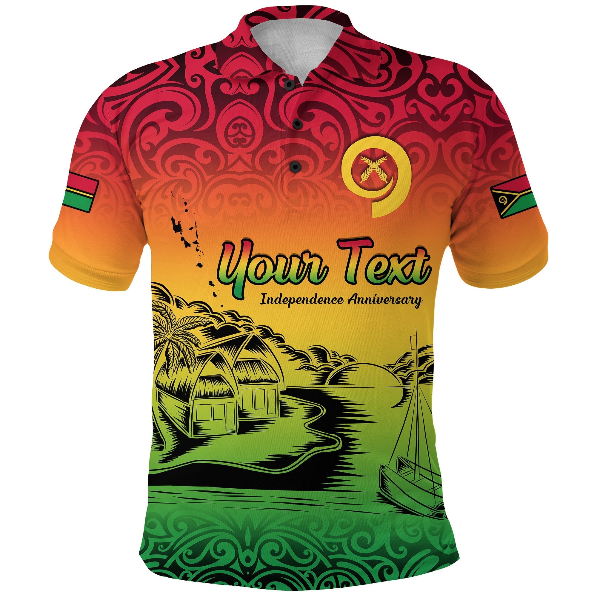 Custom Vanuatu Peaceful Polo Shirt Independence Anniversary LT13 - Wonder Print Shop